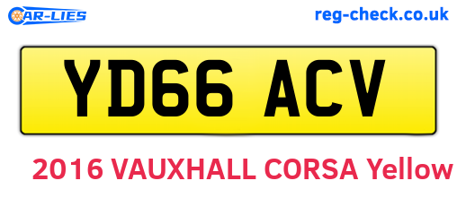 YD66ACV are the vehicle registration plates.