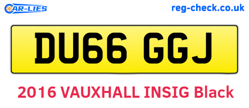 DU66GGJ are the vehicle registration plates.