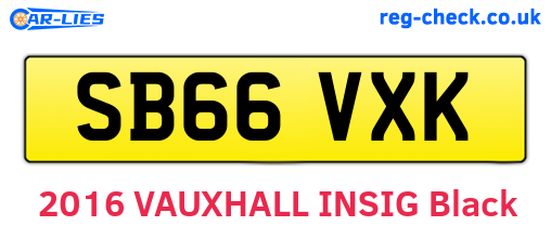 SB66VXK are the vehicle registration plates.