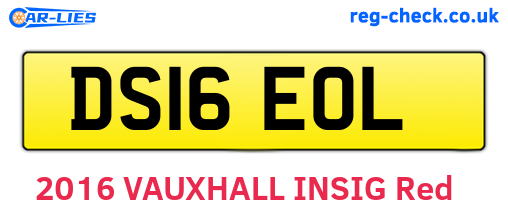 DS16EOL are the vehicle registration plates.