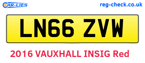 LN66ZVW are the vehicle registration plates.