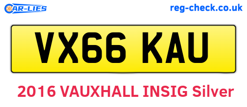 VX66KAU are the vehicle registration plates.