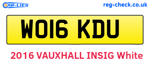 WO16KDU are the vehicle registration plates.