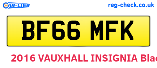 BF66MFK are the vehicle registration plates.