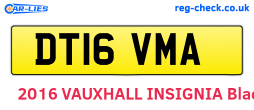 DT16VMA are the vehicle registration plates.