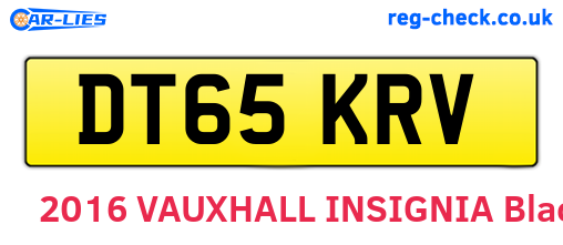 DT65KRV are the vehicle registration plates.