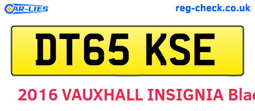 DT65KSE are the vehicle registration plates.