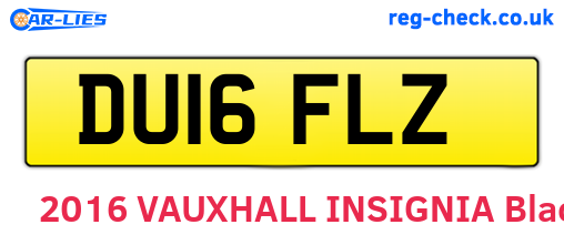 DU16FLZ are the vehicle registration plates.
