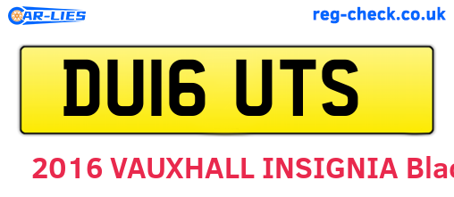 DU16UTS are the vehicle registration plates.