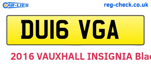 DU16VGA are the vehicle registration plates.