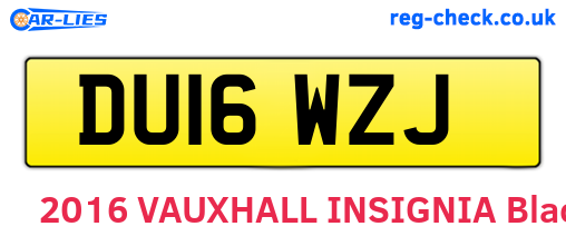 DU16WZJ are the vehicle registration plates.