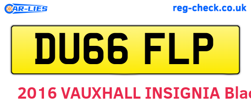 DU66FLP are the vehicle registration plates.