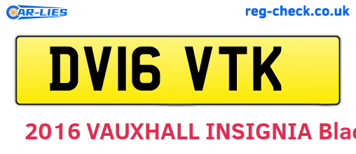 DV16VTK are the vehicle registration plates.