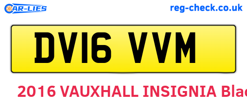 DV16VVM are the vehicle registration plates.