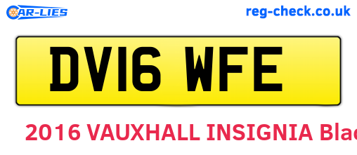 DV16WFE are the vehicle registration plates.