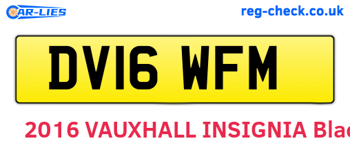 DV16WFM are the vehicle registration plates.