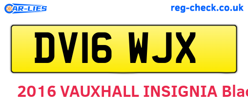 DV16WJX are the vehicle registration plates.