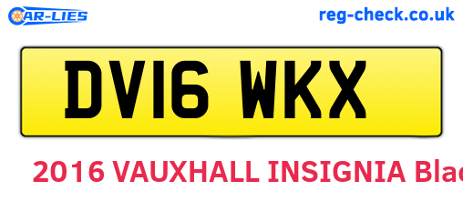 DV16WKX are the vehicle registration plates.