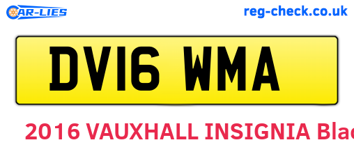DV16WMA are the vehicle registration plates.