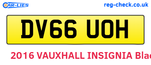 DV66UOH are the vehicle registration plates.