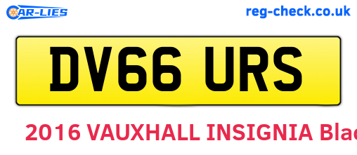 DV66URS are the vehicle registration plates.