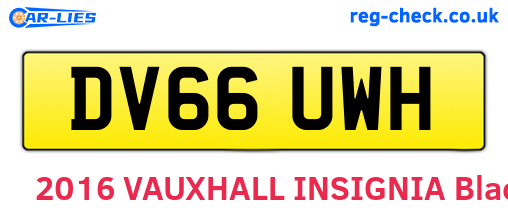 DV66UWH are the vehicle registration plates.