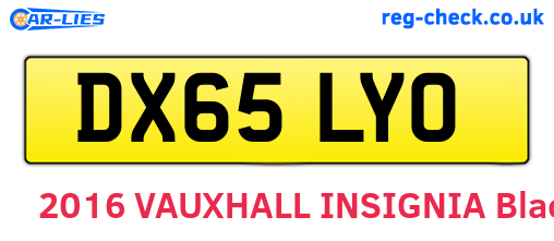 DX65LYO are the vehicle registration plates.