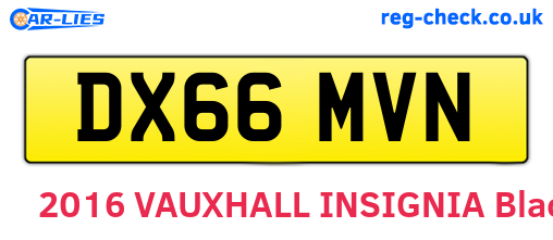 DX66MVN are the vehicle registration plates.