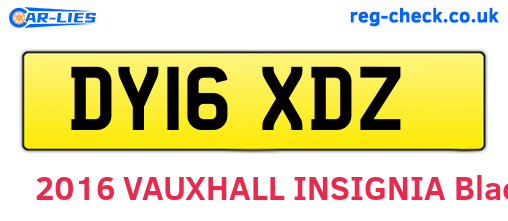 DY16XDZ are the vehicle registration plates.