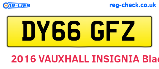 DY66GFZ are the vehicle registration plates.