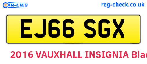 EJ66SGX are the vehicle registration plates.