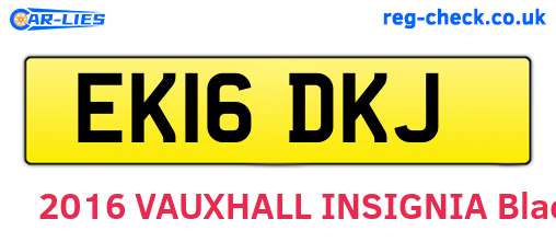 EK16DKJ are the vehicle registration plates.