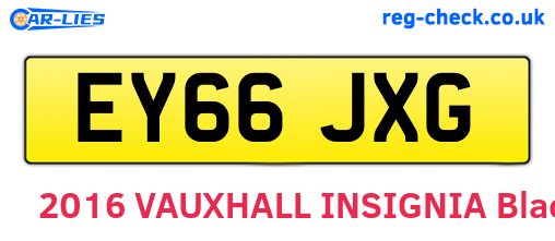 EY66JXG are the vehicle registration plates.