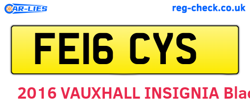 FE16CYS are the vehicle registration plates.