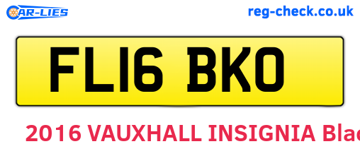 FL16BKO are the vehicle registration plates.