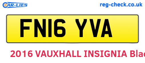 FN16YVA are the vehicle registration plates.