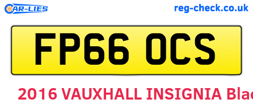 FP66OCS are the vehicle registration plates.