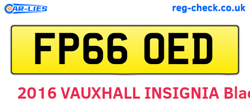 FP66OED are the vehicle registration plates.