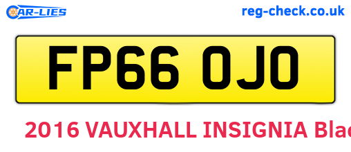 FP66OJO are the vehicle registration plates.