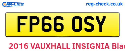 FP66OSY are the vehicle registration plates.