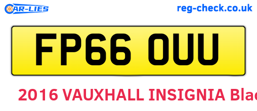 FP66OUU are the vehicle registration plates.