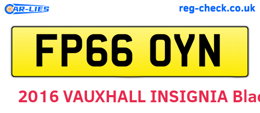 FP66OYN are the vehicle registration plates.