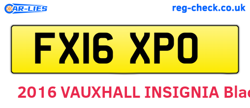FX16XPO are the vehicle registration plates.