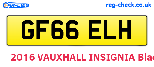 GF66ELH are the vehicle registration plates.