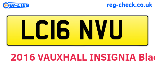 LC16NVU are the vehicle registration plates.