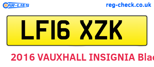 LF16XZK are the vehicle registration plates.