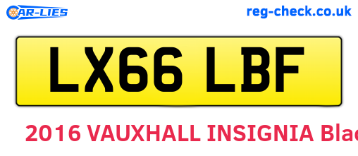 LX66LBF are the vehicle registration plates.