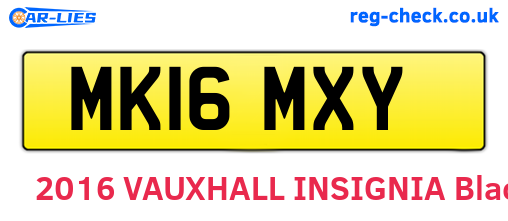 MK16MXY are the vehicle registration plates.