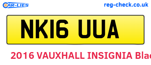 NK16UUA are the vehicle registration plates.