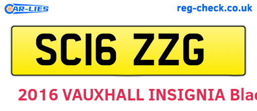 SC16ZZG are the vehicle registration plates.